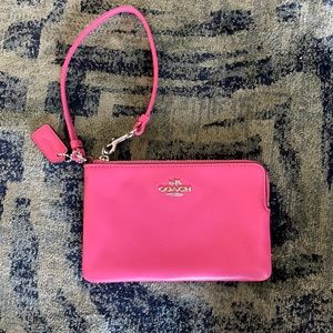 Coach Pink Wristlet Clutch